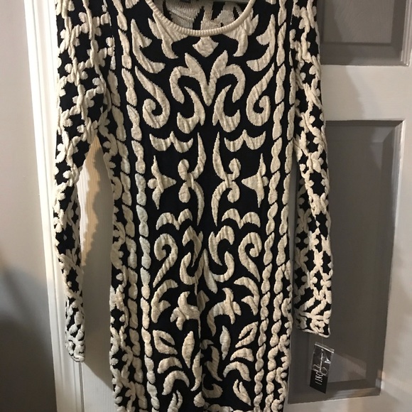 Inc. Black and Gold Sweater Dress - Picture 6 of 6